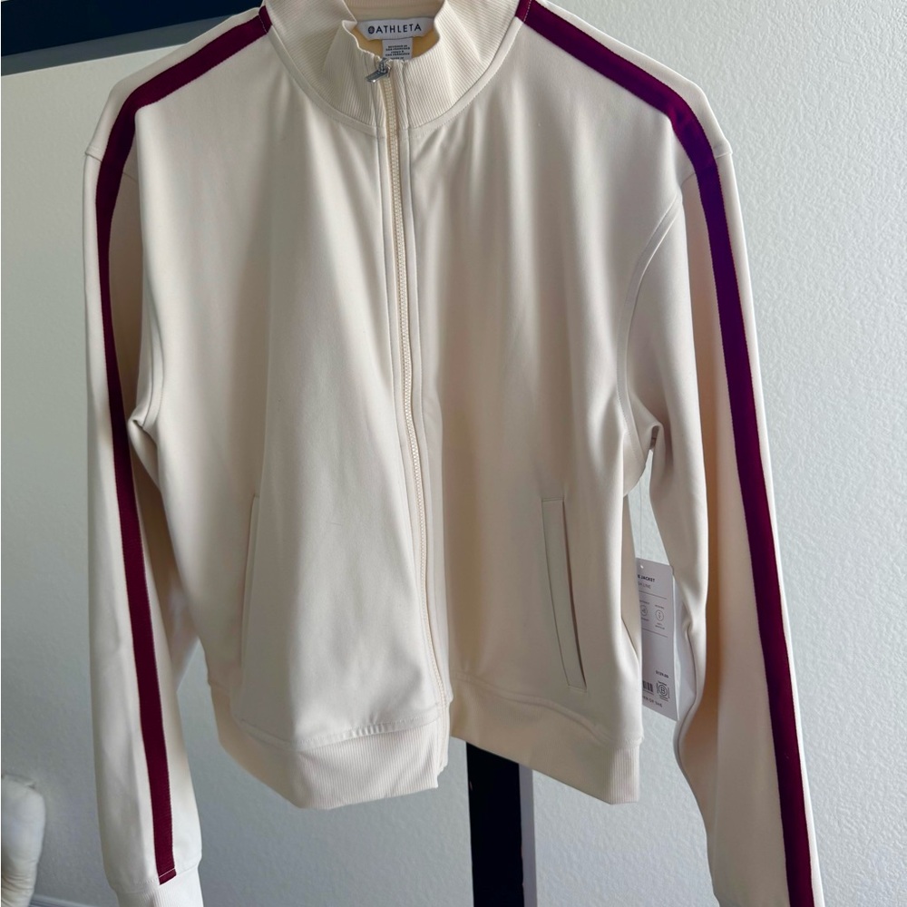 Athleta Finish Line Jacket with Shoulder Stripes